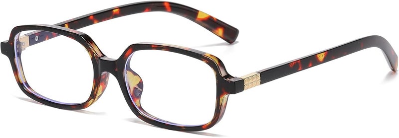 Breaksun Retro Rectangle Glasses for Women Men Small Square Blue Light Blocking Glasses Vintage Eyeglasses - Image 1